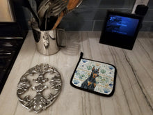 Load image into Gallery viewer, Doberman Pinscher Coastal Sea Glass Pair of Pot Holders