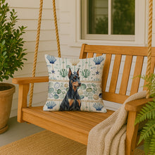 Load image into Gallery viewer, Doberman Pinscher Coastal Sea Glass Throw Pillow