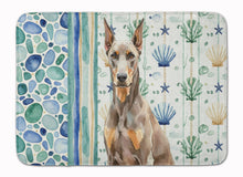 Load image into Gallery viewer, Fawn Doberman Pinscher Coastal Sea Glass Memory Foam Kitchen Mat