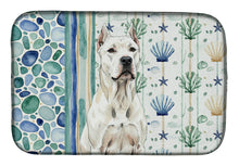 Load image into Gallery viewer, Dogo Argentino Coastal Sea Glass Dish Drying Mat
