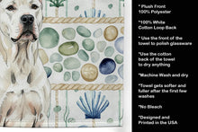 Load image into Gallery viewer, Dogo Argentino Coastal Sea Glass Kitchen Towel