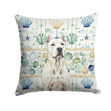 Load image into Gallery viewer, Dogo Argentino Coastal Sea Glass Throw Pillow