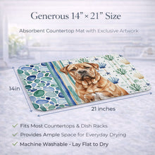 Load image into Gallery viewer, Dogue de Bordeaux Coastal Sea Glass Dish Drying Mat