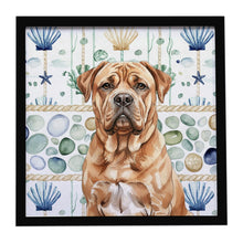 Load image into Gallery viewer, Dogue de Bordeaux Coastal Sea Glass Framed Metal Print