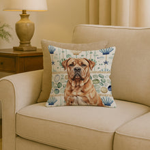 Load image into Gallery viewer, Dogue de Bordeaux Coastal Sea Glass Throw Pillow