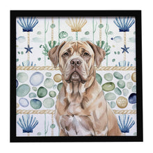 Load image into Gallery viewer, Isabella Dogue de Bordeaux Coastal Sea Glass Framed Metal Print