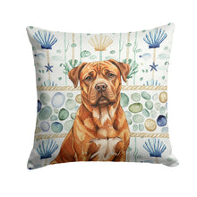 Load image into Gallery viewer, Mahogany Dogue de Bordeaux Coastal Sea Glass Throw Pillow