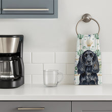 Load image into Gallery viewer, Black English Cocker Spaniel Coastal Sea Glass Kitchen Towel