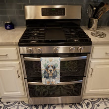 Load image into Gallery viewer, Blue Roan &amp; Tan English Cocker Spaniel Coastal Sea Glass Kitchen Towel