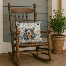 Load image into Gallery viewer, Blue Roan &amp; Tan English Cocker Spaniel Coastal Sea Glass Throw Pillow