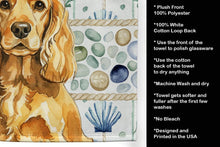 Load image into Gallery viewer, Golden English Cocker Spaniel Coastal Sea Glass Kitchen Towel