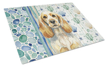 Load image into Gallery viewer, Lemon Roan English Cocker Spaniel Coastal Sea Glass Glass Cutting Board