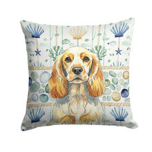 Load image into Gallery viewer, Lemon Roan English Cocker Spaniel Coastal Sea Glass Throw Pillow