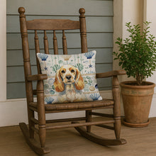 Load image into Gallery viewer, Lemon Roan English Cocker Spaniel Coastal Sea Glass Throw Pillow