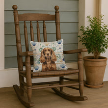 Load image into Gallery viewer, Liver English Cocker Spaniel Coastal Sea Glass Throw Pillow