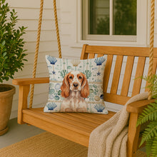 Load image into Gallery viewer, Orange Roan English Cocker Spaniel Coastal Sea Glass Throw Pillow