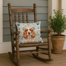 Load image into Gallery viewer, Orange Roan English Cocker Spaniel Coastal Sea Glass Throw Pillow