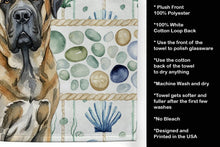 Load image into Gallery viewer, Brindle English Mastiff Coastal Sea Glass Kitchen Towel