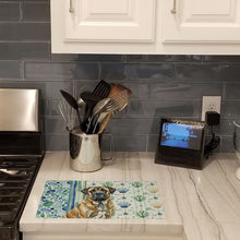 Load image into Gallery viewer, Brindle English Mastiff Coastal Sea Glass Glass Cutting Board