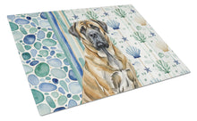 Load image into Gallery viewer, Brindle English Mastiff Coastal Sea Glass Glass Cutting Board
