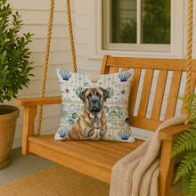 Load image into Gallery viewer, Brindle English Mastiff Coastal Sea Glass Throw Pillow
