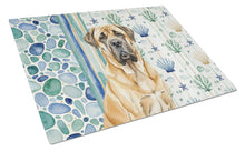 Load image into Gallery viewer, Fawn English Mastiff Coastal Sea Glass Glass Cutting Board
