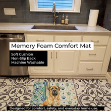 Load image into Gallery viewer, Fawn English Mastiff Coastal Sea Glass Memory Foam Kitchen Mat