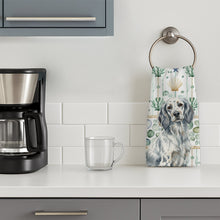 Load image into Gallery viewer, Blue Belton English Setter Coastal Sea Glass Kitchen Towel