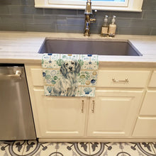 Load image into Gallery viewer, Blue Belton English Setter Coastal Sea Glass Kitchen Towel