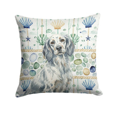 Load image into Gallery viewer, Blue Belton English Setter Coastal Sea Glass Throw Pillow