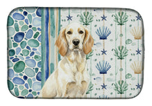 Load image into Gallery viewer, Lemon Belton English Setter Coastal Sea Glass Dish Drying Mat