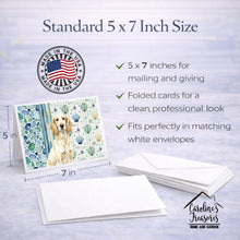 Load image into Gallery viewer, Lemon Belton English Setter Coastal Sea Glass Greeting Cards Pack of 8