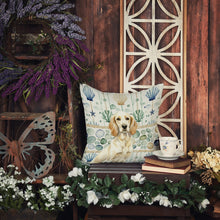 Load image into Gallery viewer, Lemon Belton English Setter Coastal Sea Glass Throw Pillow