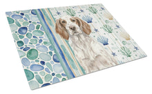 Load image into Gallery viewer, Liver Belton English Setter Coastal Sea Glass Glass Cutting Board