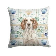 Load image into Gallery viewer, Liver Belton English Setter Coastal Sea Glass Throw Pillow
