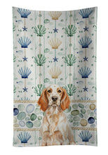 Load image into Gallery viewer, Orange Belton English Setter Coastal Sea Glass Kitchen Towel