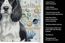 Load image into Gallery viewer, Black and White English Springer Spaniel Coastal Sea Glass Kitchen Towel