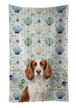 Load image into Gallery viewer, Liver and White English Springer Spaniel Coastal Sea Glass Kitchen Towel
