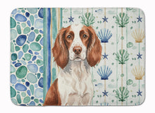 Load image into Gallery viewer, Liver and White English Springer Spaniel Coastal Sea Glass Memory Foam Kitchen Mat