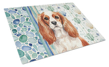 Load image into Gallery viewer, Blenheim English Toy Spaniel Coastal Sea Glass Glass Cutting Board