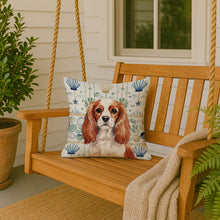Load image into Gallery viewer, Blenheim English Toy Spaniel Coastal Sea Glass Throw Pillow
