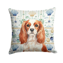 Load image into Gallery viewer, Blenheim English Toy Spaniel Coastal Sea Glass Throw Pillow