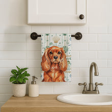 Load image into Gallery viewer, Ruby English Toy Spaniel Coastal Sea Glass Kitchen Towel