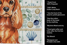 Load image into Gallery viewer, Ruby English Toy Spaniel Coastal Sea Glass Kitchen Towel