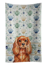 Load image into Gallery viewer, Ruby English Toy Spaniel Coastal Sea Glass Kitchen Towel