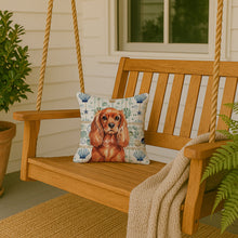 Load image into Gallery viewer, Ruby English Toy Spaniel Coastal Sea Glass Throw Pillow