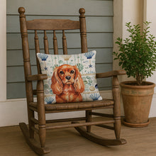 Load image into Gallery viewer, Ruby English Toy Spaniel Coastal Sea Glass Throw Pillow