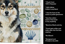 Load image into Gallery viewer, Finnish Lapphund Coastal Sea Glass Kitchen Towel