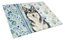 Load image into Gallery viewer, Finnish Lapphund Coastal Sea Glass Glass Cutting Board