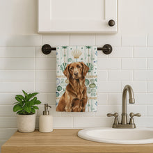 Load image into Gallery viewer, Liver Flat-Coated Retriever Coastal Sea Glass Kitchen Towel